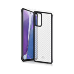 Itskins Hybrid Tek Protective Phone Case Compatible With Samsung Galaxy Note 20, Slim Hybrid Case, Anti-Yellowing, And Heavy Duty Shockproof Cover, Military Phone Case | Black And Transparent - 4894465594992
