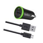 Belkin Mixit Car Charger + Micro Usb Cable, 4 Feet (Black) - 745883662289