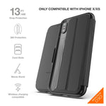 Gear4 Oxford Folio Designed For Iphone X/Xs Case, Advanced Impact Protection By D3o, Booklet Case - Black - 4895200203681