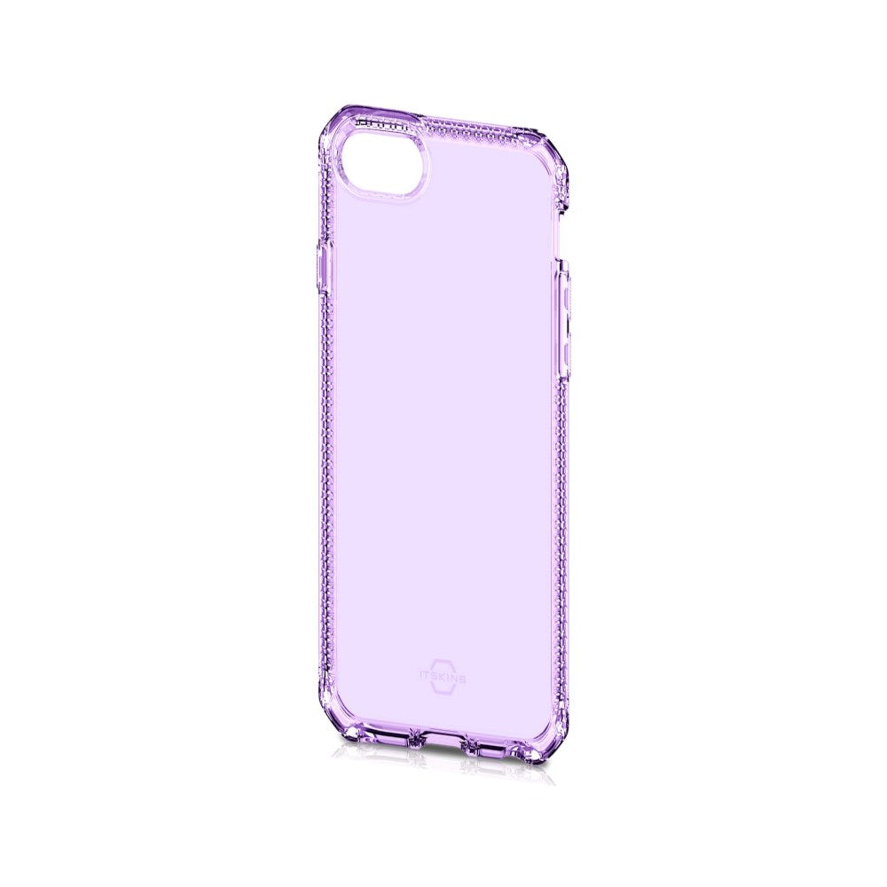 Itskins Spectrum Clear Protective Phone Case Compatible With Iphone Se / 8/7, Slim Hybrid Case, Anti-Yellowing, And Heavy Duty Shockproof Cover, Military Phone Case | Light Purple - 888842587503