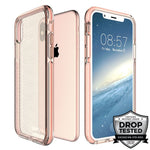 Prodigee [Safetee Pink Rose For Iphone X (2017) - Iphone Xs (2018) Case Clear Transparent Silver Shock Proof Cover - 818804018493