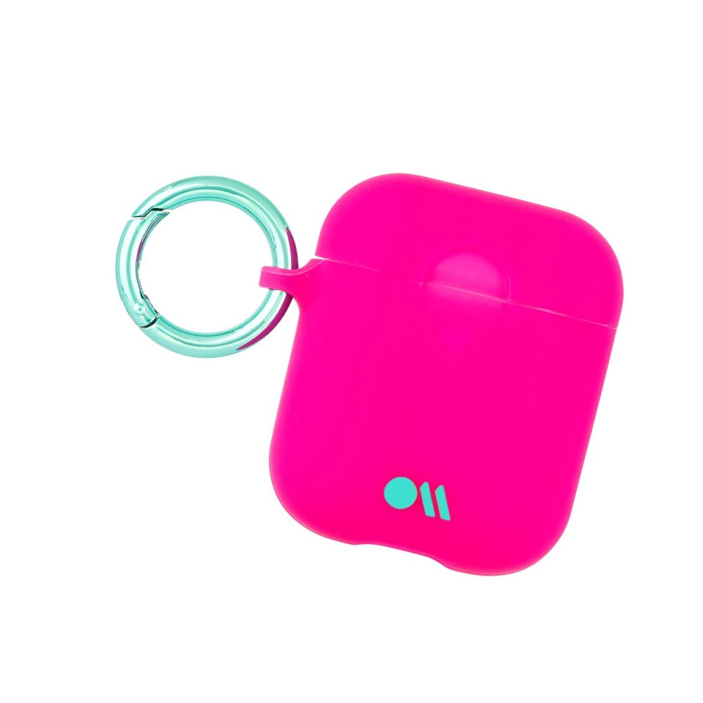 Case-Mate - Airpods Case - Hook Ups - Silicone - Compatible With Apple Airpods Series 1 & 2 - Fuchsia Dark Pink - 846127185325