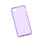 Itskins Spectrum Clear Protective Phone Case Compatible With Iphone Se / 8/7, Slim Hybrid Case, Anti-Yellowing, And Heavy Duty Shockproof Cover, Military Phone Case | Light Purple - 888842587503