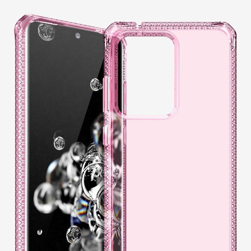 Itskins Spectrum Clear Protective Phone Case Compatible With Samsung Galaxy S20 Ultra, Slim Hybrid Case, Anti-Yellowing, And Heavy Duty Shockproof Cover, Military Phone Case | Light Pink - 4894465481063