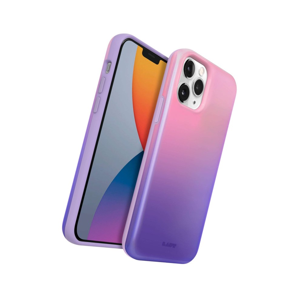 Laut - Huex Fades Case Compatible With Iphone 12 Mini | Holographic Finish | 13ft./4m Impact Protection| Color Fade Design • Lilac - 4895206917834
