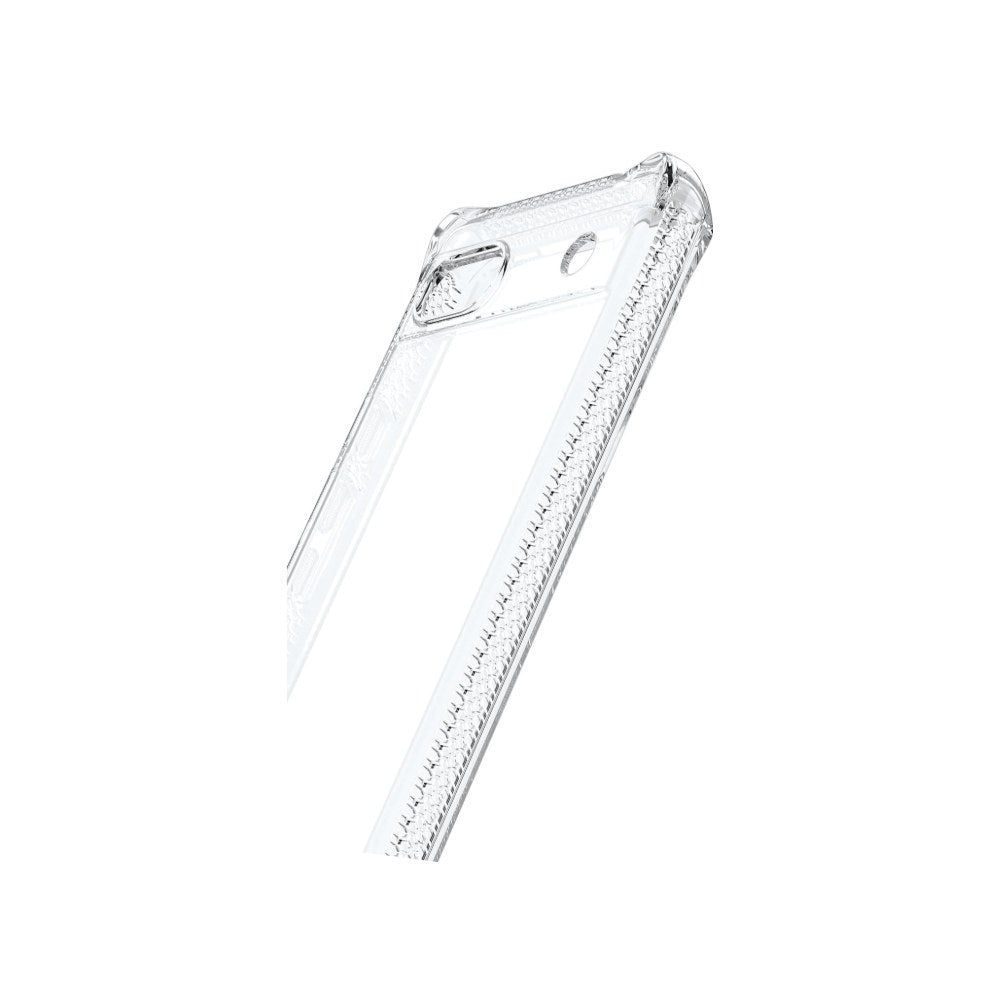 Itskins Spectrum // Clear Compatible With Google Pixel 6a, Protective Phone Case, Slim Hybrid Case, Anti-Yellowing, And Heavy Duty Shockproof Cover, Military Phone Case - Transparent - 888842826022