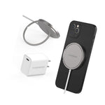 Puregear Kickstand 15w Qi-Certified Fast Magnetic Wireless Charging Pad For Iphone 15/15pro/15promax/14/13/12 Series Work With Magsafe Case, Airpods/Iphone 11, Galaxy S24 S20 & More Include Ac Adapter - 810032998516