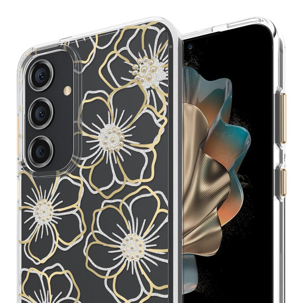Case-Mate Samsung Galaxy S24 Plus Case [6.7"] [12ft Drop Protection] [Wireless Charging] Floral Gems Phone Case For Samsung Galaxy S24 Plus - Cute Bling Sparkle Cover W/Anti-Scratch Tech, Slim Fit - 840171736403