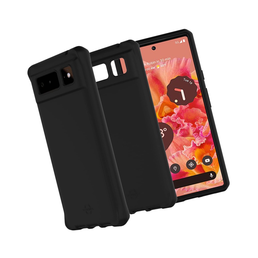 Itskins Hybrid Silk Case Pixel 6 Black Phone Case Slim Drop Protection