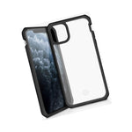 Itskins Hybrid Solid Protective Phone Case Compatible With Iphone 11 Pro Max, Slim Hybrid Case, Anti-Yellowing, And Heavy Duty Shockproof Cover, Military Phone Case | Black & Transparent - 4894465270476