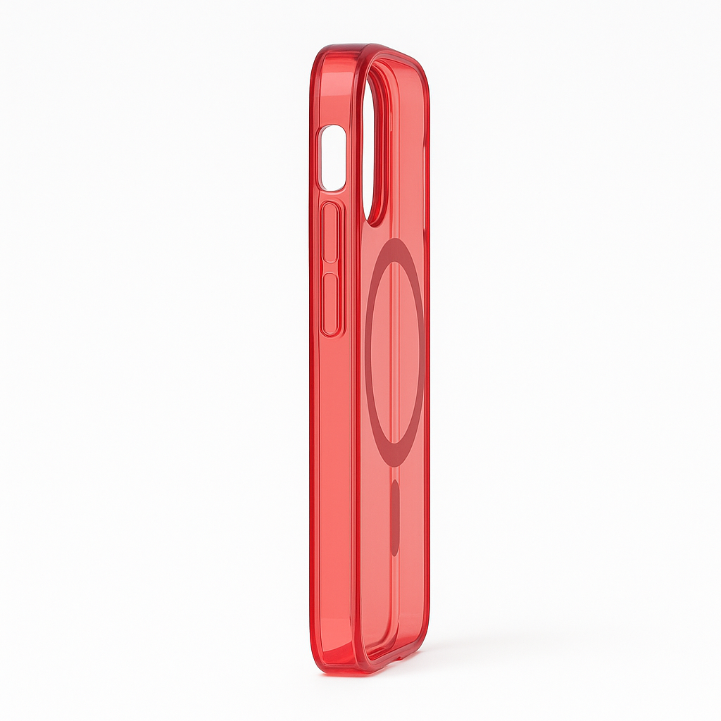 OtterBox Symmetry Plus Clear Antimicrobial MagSafe Case for iPhone 13 Mini Red