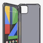 Itskins Spectrum Clear Protective Phone Case Compatible With Pixel 4, Slim Hybrid Case, Anti-Yellowing, And Heavy Duty Shockproof Cover, Military Phone Case - Smoke - 4894465694463