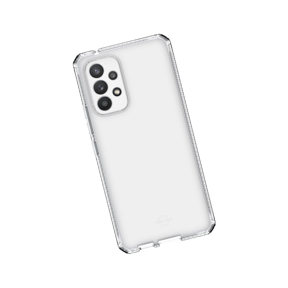 Itskins Spectrum // Clear Protective Phone Case Compatible With Samsung Galaxy A53 5g (Usa Ver), Slim Hybrid Case, Anti-Yellowing, And Heavy Duty Shockproof Cover, Military Phone Case - Transparent - 888842971548