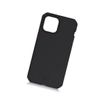 Itskins Supreme Solid 5g Hinge Protective Phone Case Compatible With Iphone 12 Pro Max, Slim Hybrid Case, Anti-Slip, Heavy Duty Shockproof Cover, Military Phone Case - Black And Red - 4894465599003
