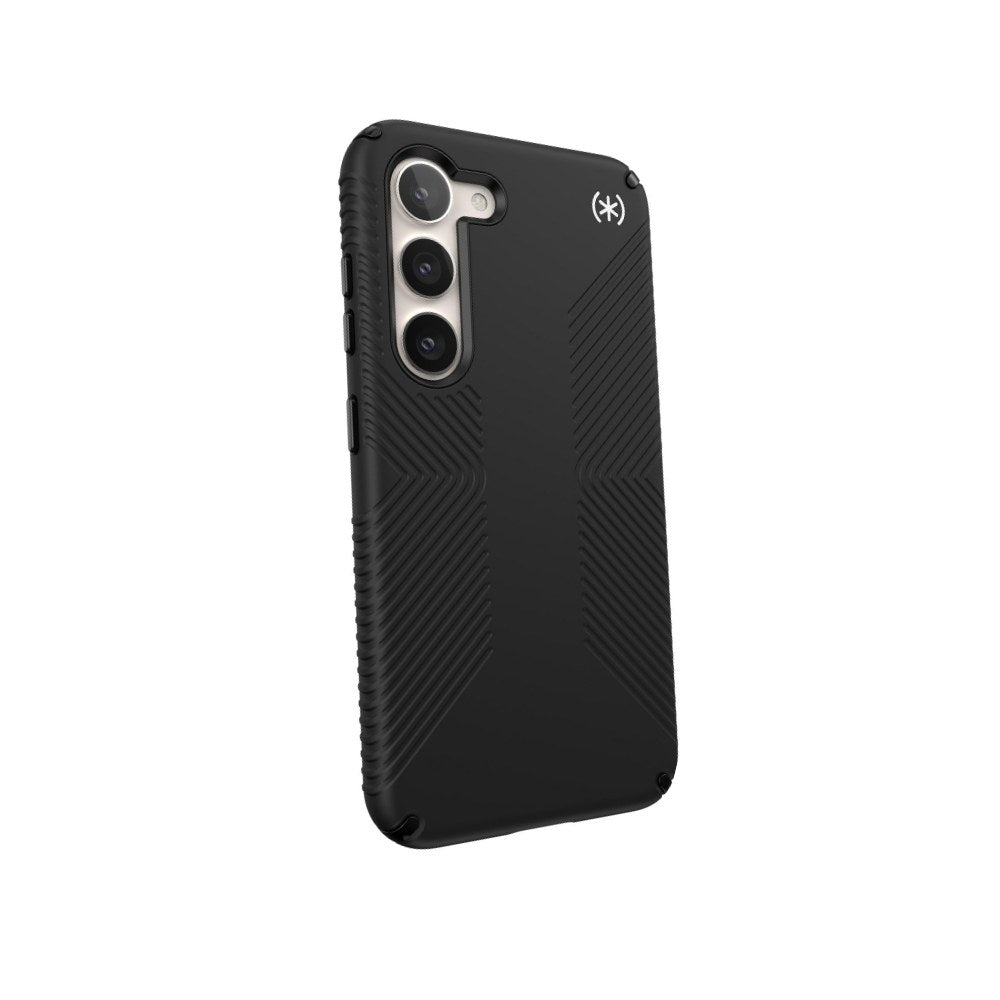 Speck Presidio 2 Grip Samsung Galaxy S23 Case - Drop & Camera Protection, Soft-Touch Secure Grip, Wireless Charging Compatible, Shock Absorbant, Galaxy S23 Case - Black - 840168528455
