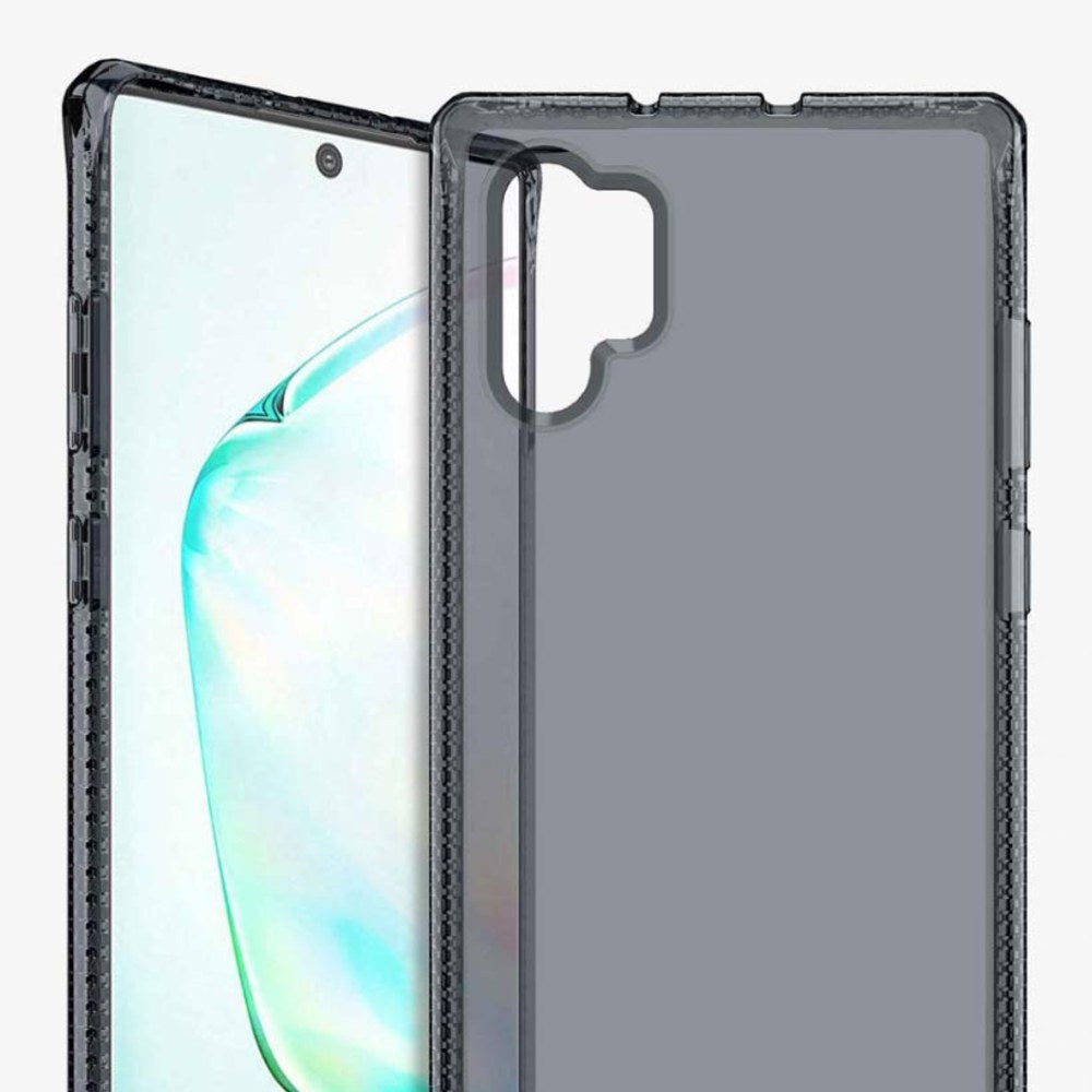 Itskins Spectrum Clear Protective Phone Case Compatible With Galaxy Note10 Plus, Slim Hybrid Case, Anti-Yellowing, And Heavy Duty Shockproof Cover, Military Phone Case - Smoke - 4894465046781
