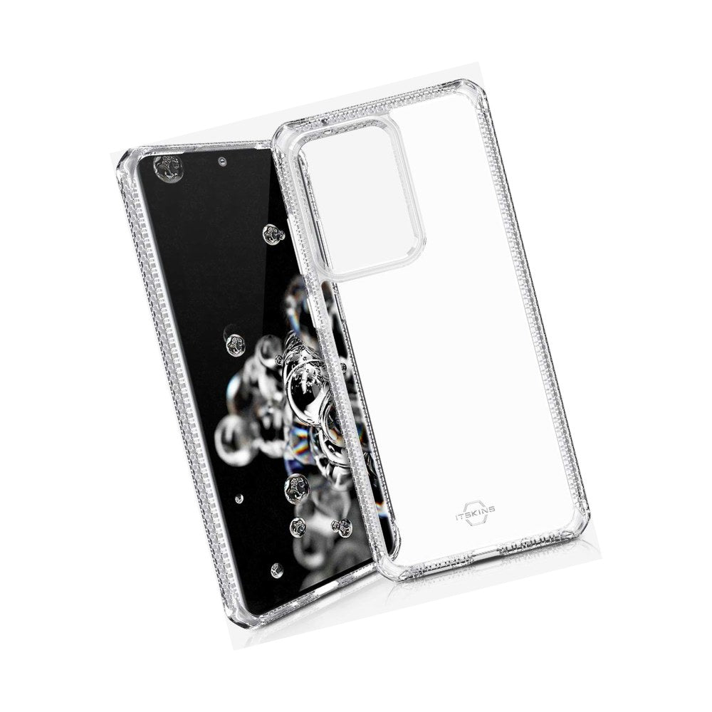 Itskins Hybrid Clear Protective Phone Case Compatible With Samsung Galaxy S20 Ultra, Slim Hybrid Case Anti-Yellowing & Heavy Duty Shockproof Cover Military Phone Case |Transparent - 4894465333935