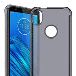 Itskins Spectrum // Clear Protective Phone Case Compatible With Moto E6, Slim Hybrid Case, Anti-Yellowing, And Heavy Duty Shockproof Cover, Military Phone Case - Smoke - 4894465894948