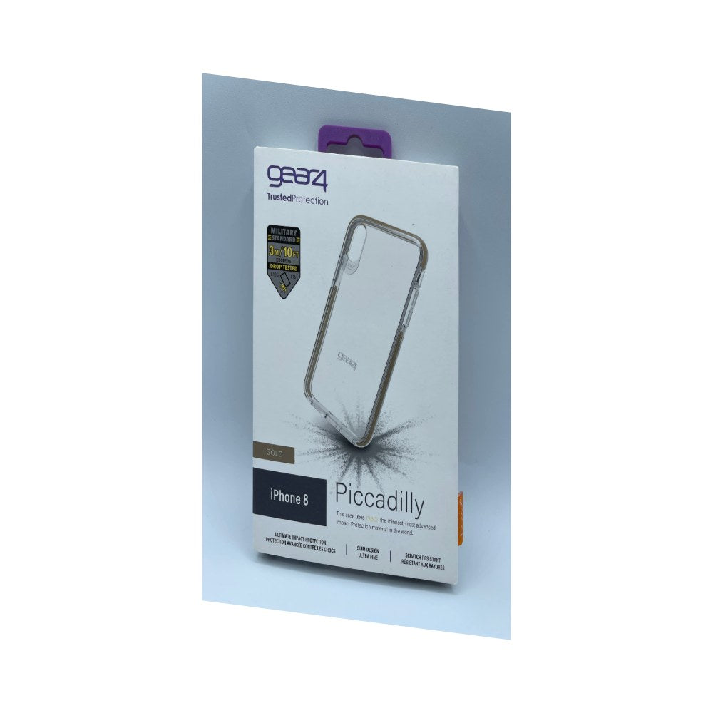 Gear4 Ic8picgld Piccadilly Clear Case With Advanced Impact Protection [ Protected By D3o ], Slim, Tough Design For Iphone X/Xs Â€“ Gold, Piccadilly, Piccadilly - Gold - 4895200203605