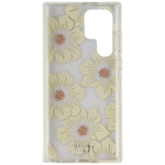 Kate Spade New York Protective Hardshell Case For Samsung Galaxy S22 Ultra - Hollyhock Floral Clear/Cream With Stones - 650450008394