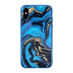Laut - Mineral Glass For Iphone Xs/Iphone X | 9h Super Tough Tempered Glass | Anti-Scratch | Compatible With Wireless Chargers (Mineral Blue) - 4895206906142