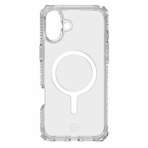 Itskins Hybrid R // Clear Magnetic Protective Phone Case For Iphone 16 Plus, Compatible With Magsafe, Slim Hybrid Case, Anti-Yellowing, Military Shockproof Cover - Transparent - 888842249715