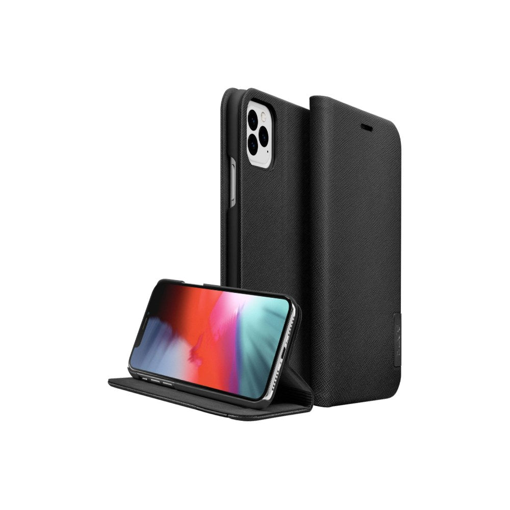 Laut | Prestige Folio For Iphone 11 Pro Max | 2x Card Pockets | Saffiano Vegan Leather • Black - 4895206910804