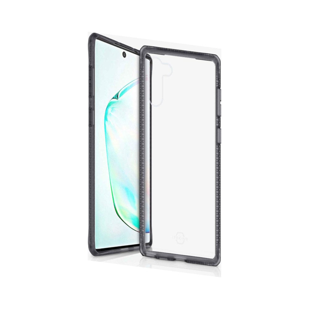 Itskins Hybrid Frost Protective Phone Case Compatible With Galaxy Note10, Slim Hybrid Case, Anti-Yellowing, And Heavy Duty Shockproof Cover, Military Phone Case | Black And Transparent - 4894465437176