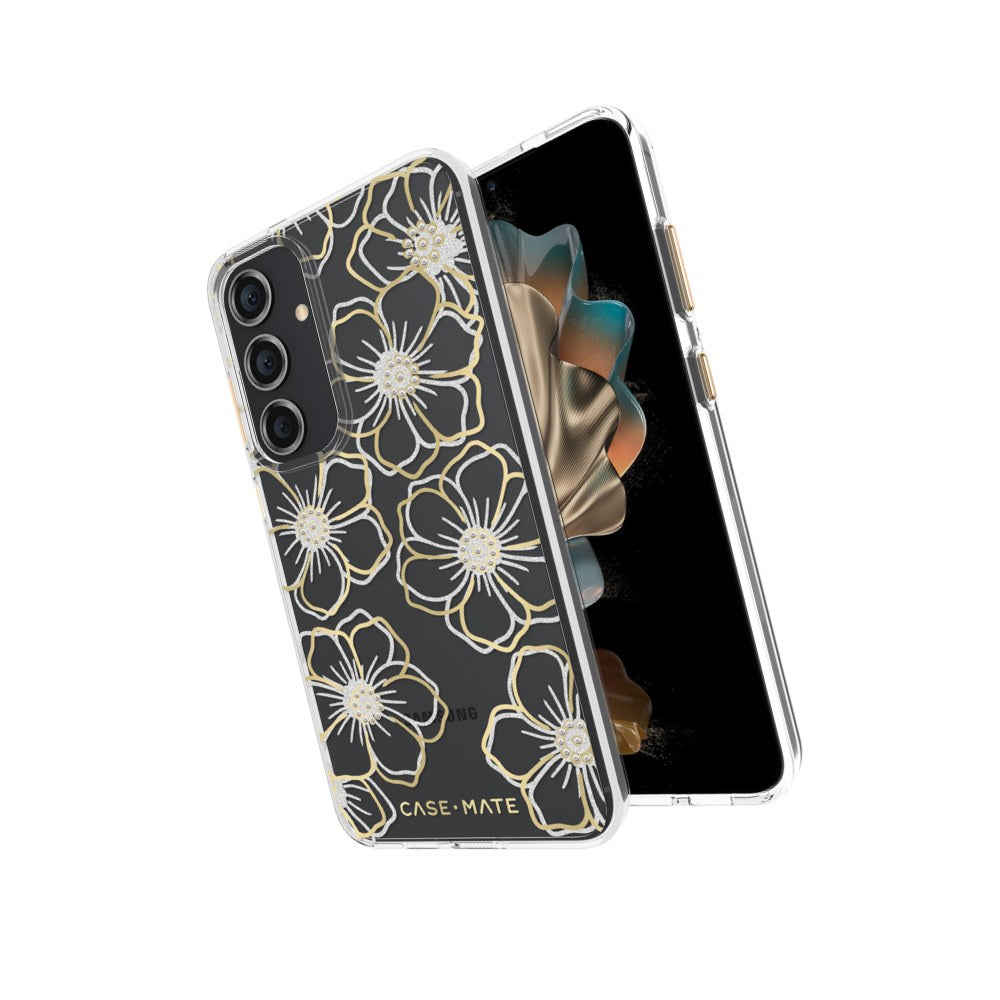 Case-Mate Samsung Galaxy S24 Plus Case [6.7"] [12ft Drop Protection] [Wireless Charging] Floral Gems Phone Case For Samsung Galaxy S24 Plus - Cute Bling Sparkle Cover W/Anti-Scratch Tech, Slim Fit - 840171736403
