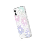 Kate Spade New York Protective Hardshell Case For Iphone 12 Mini - Daisy Iridescent Foil/White/Clear/Gems - 191058120991