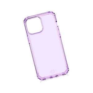 Itskins Spectrum // Clear Protective Phone Case Compatible With Iphone 13 Pro, Slim Hybrid Case, Anti-Yellowing, And Heavy Duty Shockproof Cover, Military Phone Case - Light Purple - 888842755964
