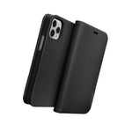 Laut - Prestige Folio Case Compatible With Iphone 12 Pro Max | 2x Internal Card Slots | Saffiano Vegan Leather | Flip Stand Function - Black - 4895206918602
