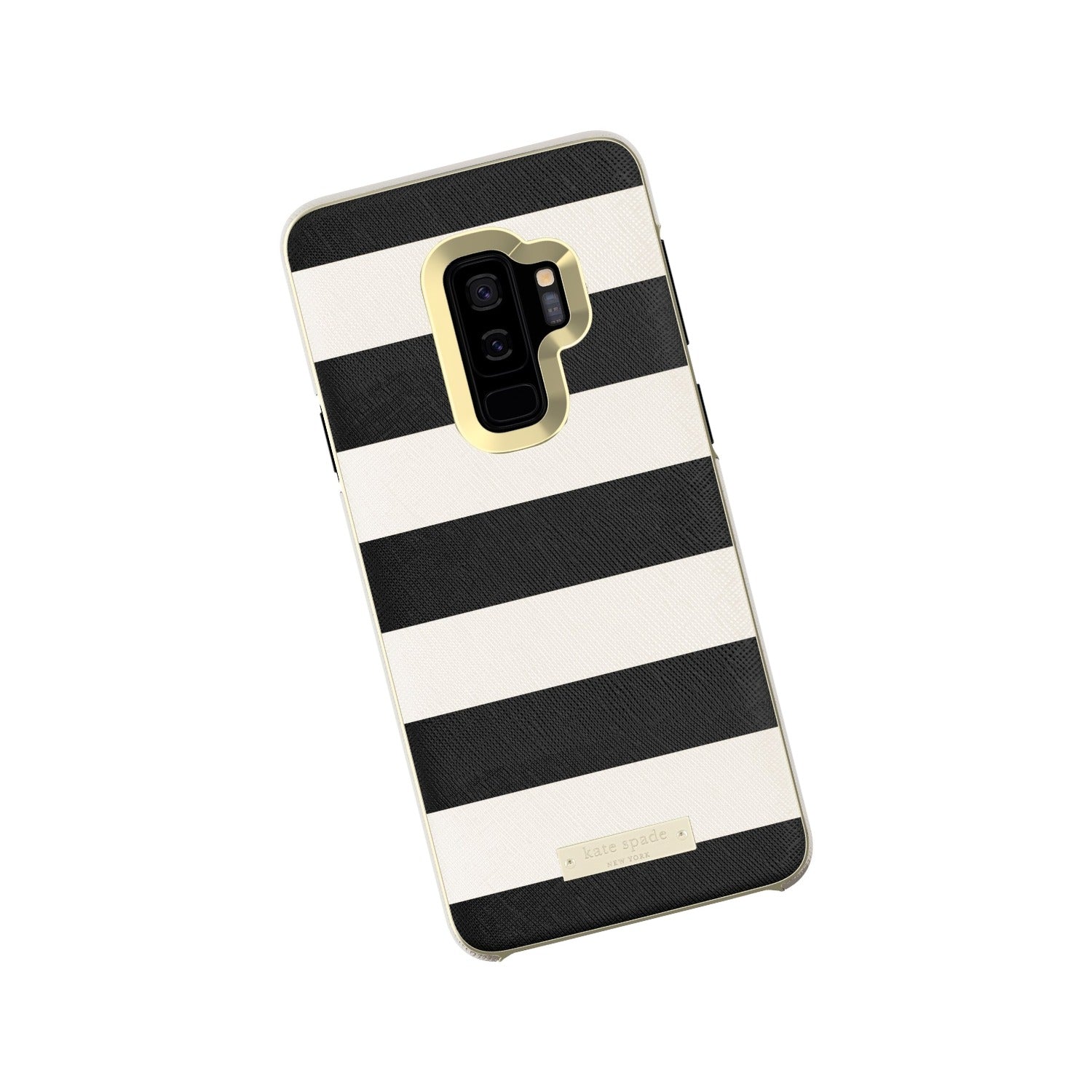 Kate Spade Playful & Strong Black And White Leather Case Samsung Galaxy S9+ - 191058062970