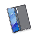 Itskins Spectrum Clear Protective Phone Case Compatible With Samsung Galaxy A50, Slim Hybrid Case, Anti-Yellowing, And Heavy Duty Shockproof Cover, Military Phone Case - Black - 4894465800413