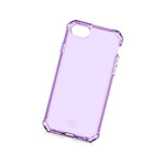 Itskins Spectrum Clear Protective Phone Case Compatible With Iphone Se / 8/7, Slim Hybrid Case, Anti-Yellowing, And Heavy Duty Shockproof Cover, Military Phone Case | Light Purple - 888842587503