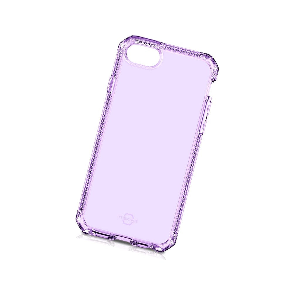 Itskins Spectrum Clear Protective Phone Case Compatible With Iphone Se / 8/7, Slim Hybrid Case, Anti-Yellowing, And Heavy Duty Shockproof Cover, Military Phone Case | Light Purple - 888842587503