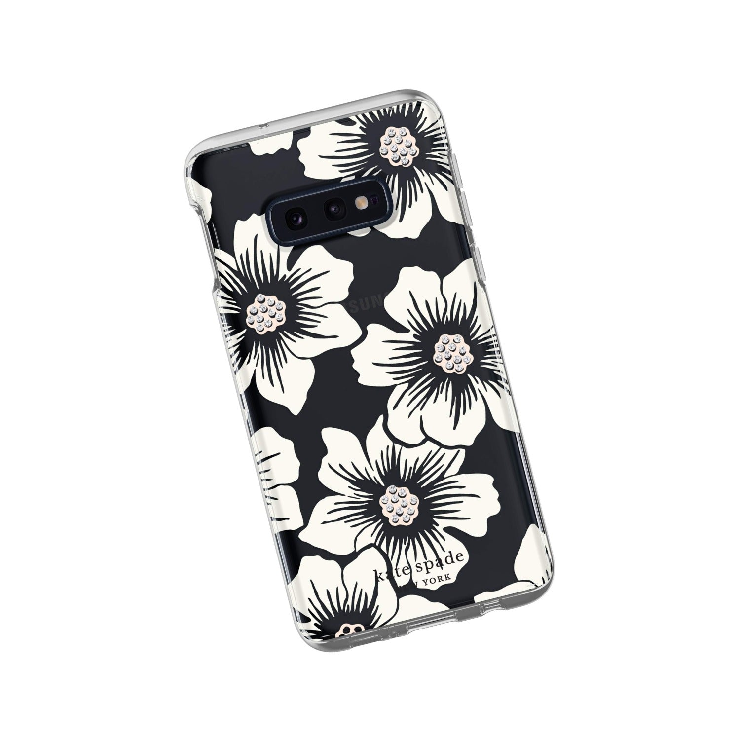 Kate Spade Defensive Hard Case For Galaxy S10e - Hollyhock Floral / Clear Cream - 191058096555