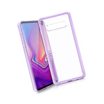 Itskins Hybrid Frost Protective Phone Case Compatible With Samsung Galaxy S10 Plus, Slim Hybrid Case, Anti-Yellowing, Heavy Duty Shockproof Cover, Military Phone Case | Light Purple & Transparent - 4894465887698
