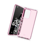 Itskins Spectrum Clear Protective Phone Case Compatible With Samsung Galaxy S20 Ultra, Slim Hybrid Case, Anti-Yellowing, And Heavy Duty Shockproof Cover, Military Phone Case | Light Pink - 4894465481063