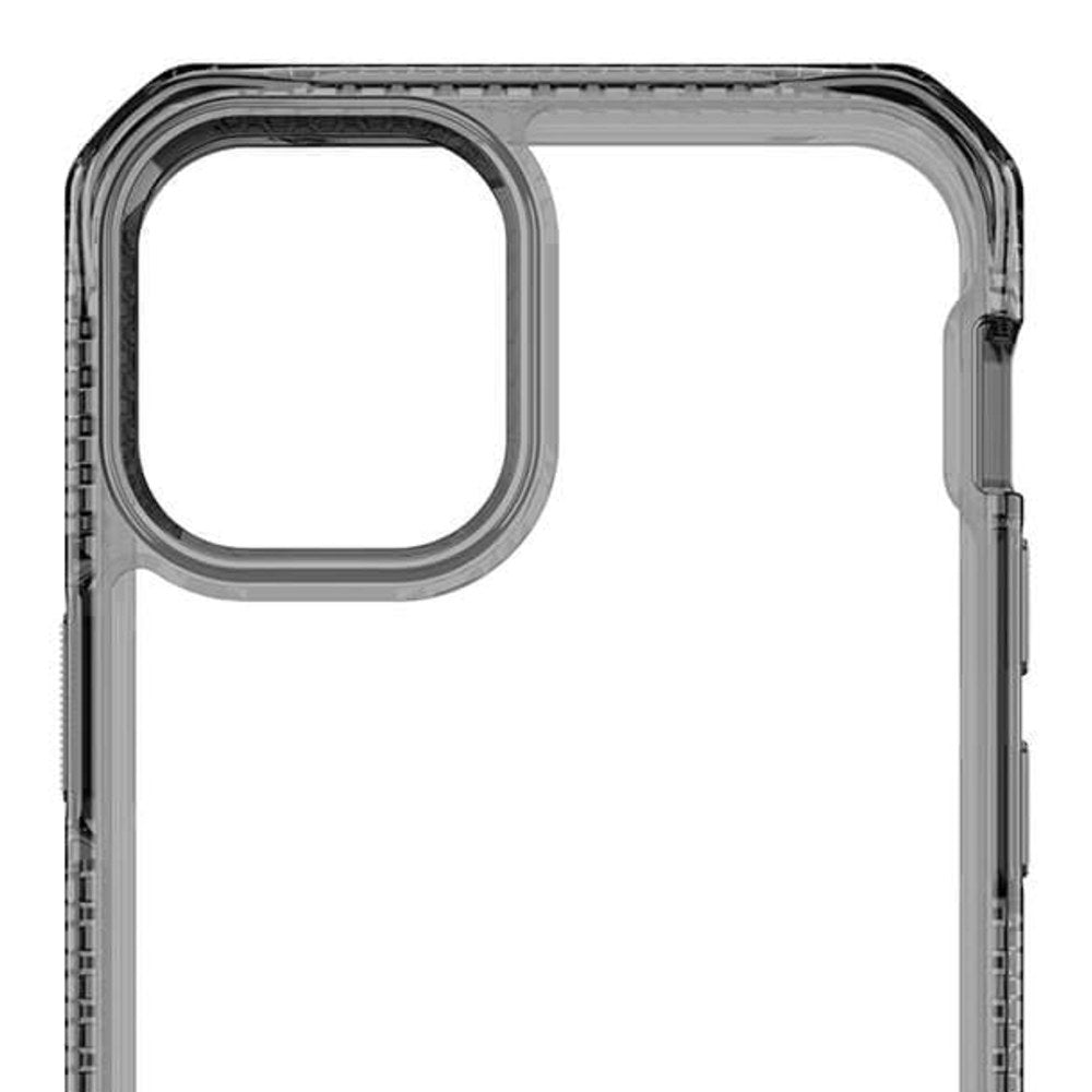 Itskins | Hybrid Clear Protective Phone Case Compatible With Iphone 12 Pro Max, Slim Hybrid Case, Anti-Yellowing, And Heavy Duty Shockproof Cover, Military Phone Case | Black And Transparent - 4894465304522