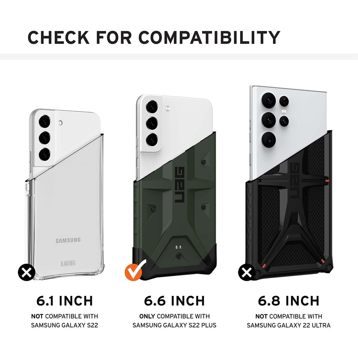 Urban Armor Gear [U] By Uag Designed For Samsung Galaxy S22 Plus Case Clear Blue Cerulean Lucent Slim Fit Lightweight Stylish Transparent Impact Resistant Protective Phone Cover, [6.6 Inch Screen] - 810070368753