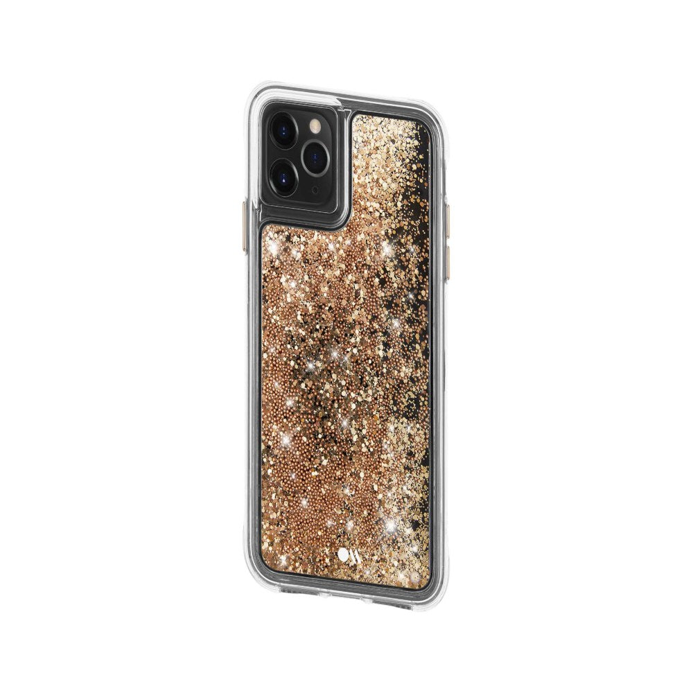 Case-Mate - Waterfall - Glitter Case For Iphone 11 Pro - 5.8 Inch - Gold - 846127185592