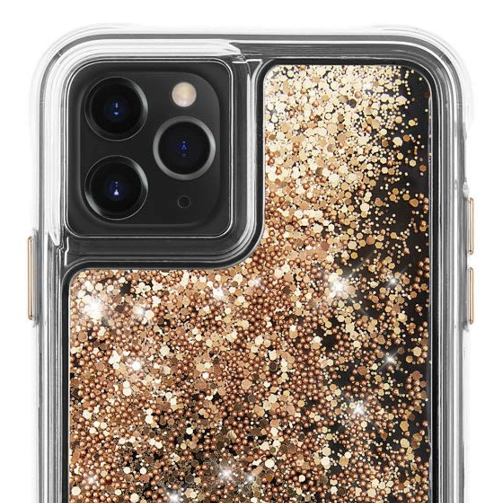 Case-Mate - Waterfall - Glitter Case For Iphone 11 Pro - 5.8 Inch - Gold - 846127185592