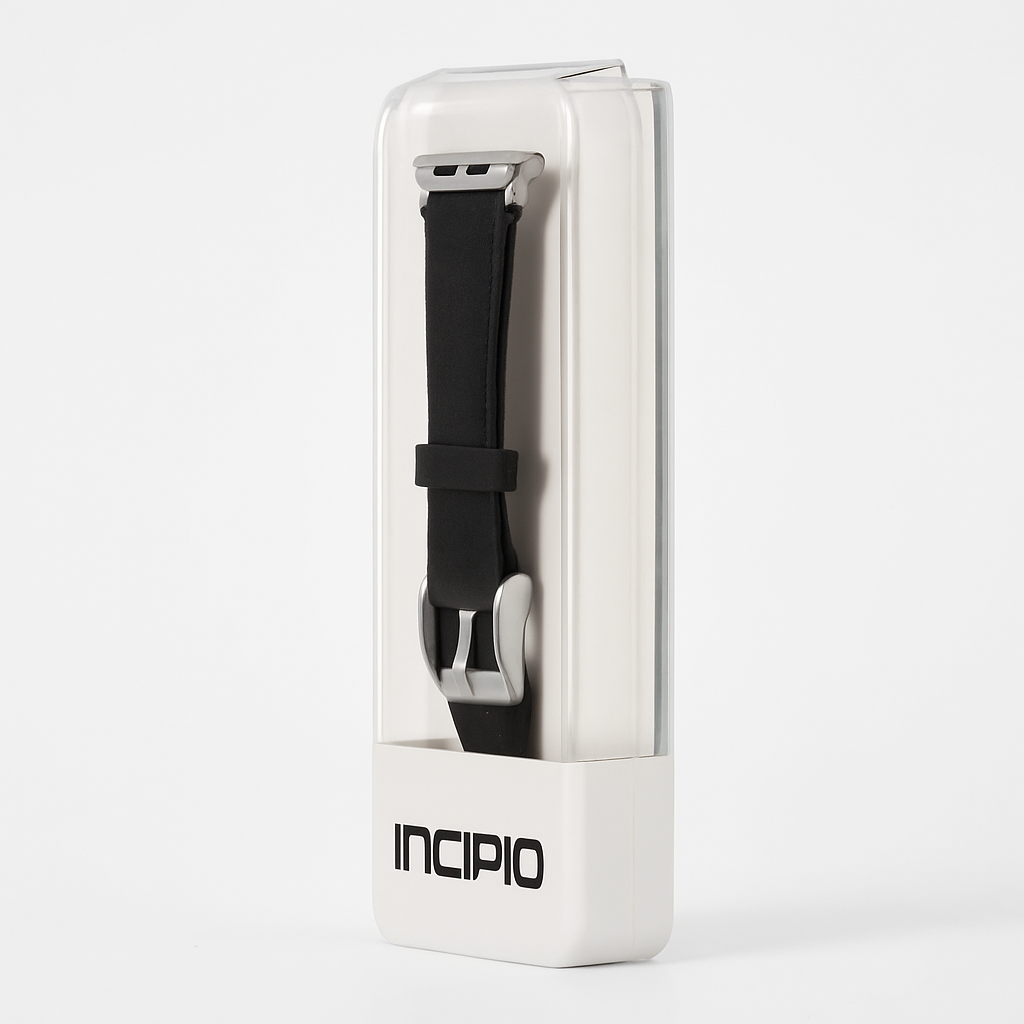 Incipio Apple Watch 38mm Premium Leather Watchband Ebony