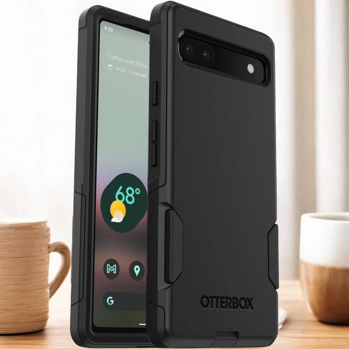 OtterBox Commuter Case For Google Pixel 6a With Antimicrobial Protection Black