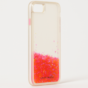 CaseMate IPhone 8 Pink Glow Waterfall Case With Liquid Glitter
